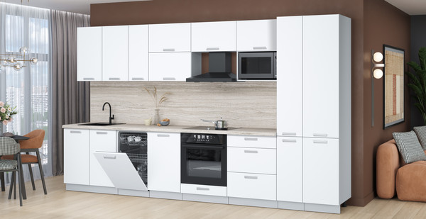 Кухонный гарнитур Интерлиния Мила Лайт 3.6-ПМ4 