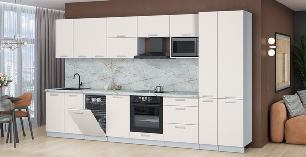 Кухонный гарнитур Интерлиния Мила Лайт 3.6-ПМ4 