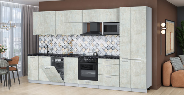 Кухонный гарнитур Интерлиния Мила Лайт 3.6-ПМ4 