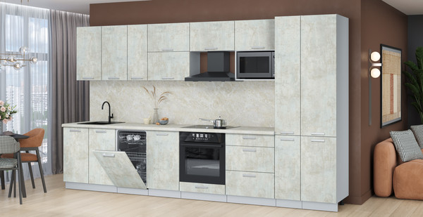 Кухонный гарнитур Интерлиния Мила Лайт 3.6-ПМ4 