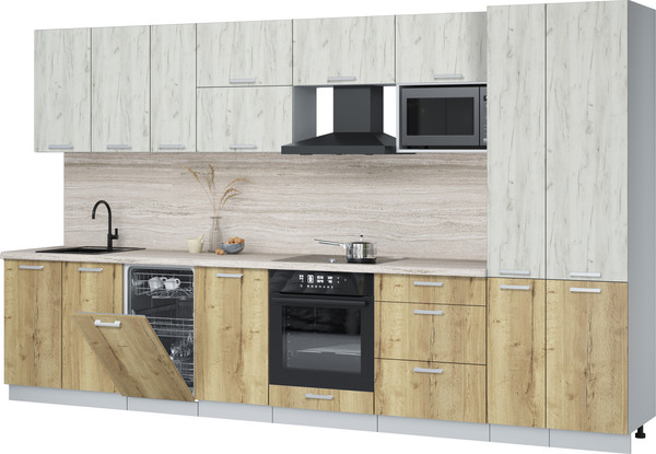 Кухонный гарнитур Интерлиния Мила Лайт 3.6-ПМ4  - фото