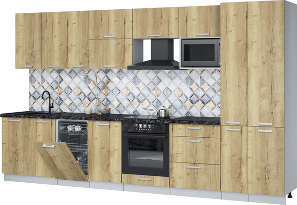 Кухонный гарнитур Интерлиния Мила Лайт 3.6-ПМ4 - фото