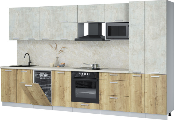 Кухонный гарнитур Интерлиния Мила Лайт 3.6-ПМ4  - фото