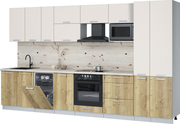 Кухонный гарнитур Интерлиния Мила Лайт 3.6-ПМ4  - фото