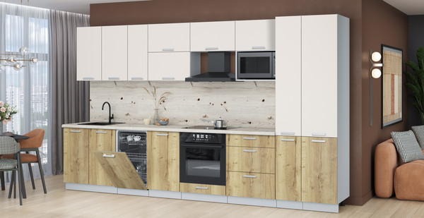 Кухонный гарнитур Интерлиния Мила Лайт 3.6-ПМ4 