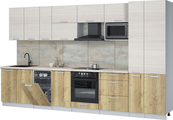 Кухонный гарнитур Интерлиния Мила Лайт 3.6-ПМ4  - фото