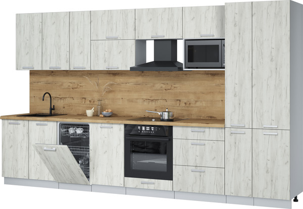 Кухонный гарнитур Интерлиния Мила Лайт 3.6-ПМ4  - фото