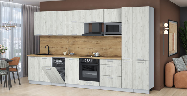 Кухонный гарнитур Интерлиния Мила Лайт 3.6-ПМ4 