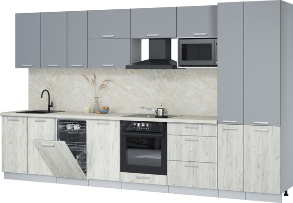 Кухонный гарнитур Интерлиния Мила Лайт 3.6-ПМ4  - фото