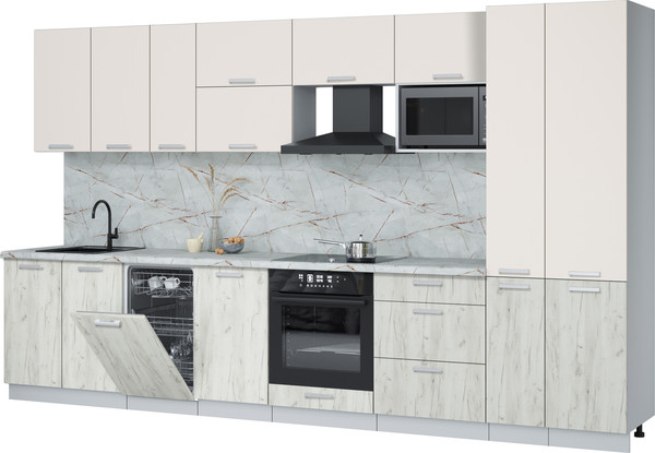 Кухонный гарнитур Интерлиния Мила Лайт 3.6-ПМ4  - фото