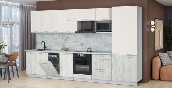 Кухонный гарнитур Интерлиния Мила Лайт 3.6-ПМ4 