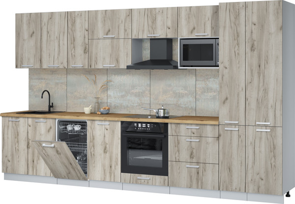 Кухонный гарнитур Интерлиния Мила Лайт 3.6-ПМ4  - фото