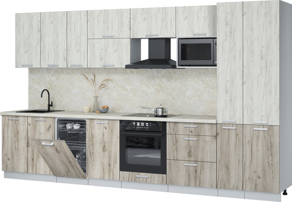 Кухонный гарнитур Интерлиния Мила Лайт 3.6-ПМ4  - фото