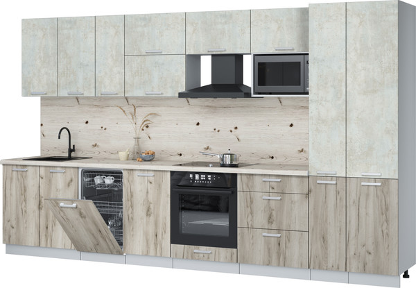 Кухонный гарнитур Интерлиния Мила Лайт 3.6-ПМ4  - фото