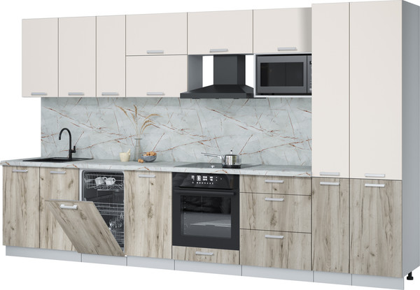 Кухонный гарнитур Интерлиния Мила Лайт 3.6-ПМ4  - фото