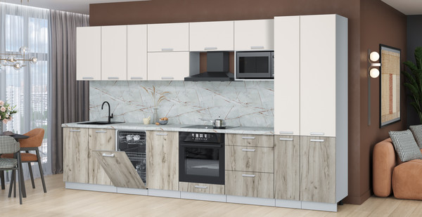 Кухонный гарнитур Интерлиния Мила Лайт 3.6-ПМ4 