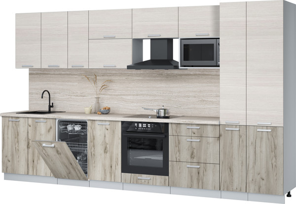 Кухонный гарнитур Интерлиния Мила Лайт 3.6-ПМ4  - фото