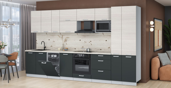 Кухонный гарнитур Интерлиния Мила Лайт 3.6-ПМ4 