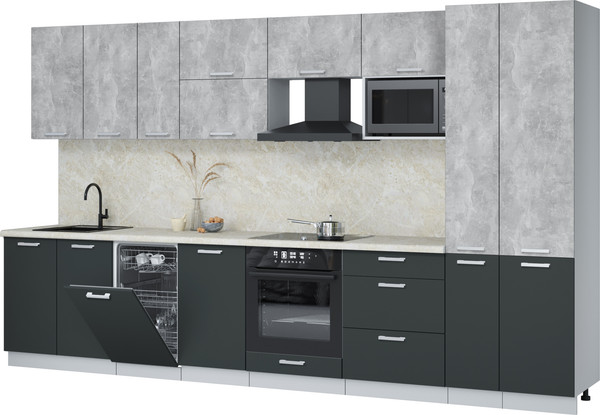 Кухонный гарнитур Интерлиния Мила Лайт 3.6-ПМ4  - фото