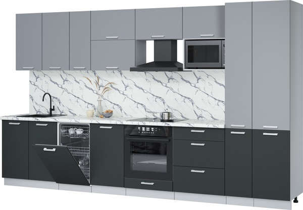 Кухонный гарнитур Интерлиния Мила Лайт 3.6-ПМ4  - фото