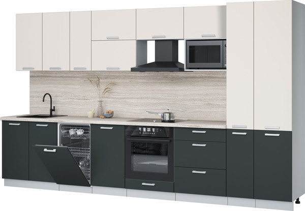 Кухонный гарнитур Интерлиния Мила Лайт 3.6-ПМ4  - фото