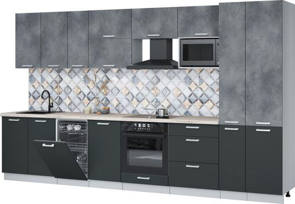 Кухонный гарнитур Интерлиния Мила Лайт 3.6-ПМ4  - фото