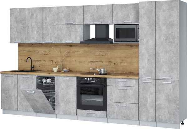 Кухонный гарнитур Интерлиния Мила Лайт 3.6-ПМ4  - фото