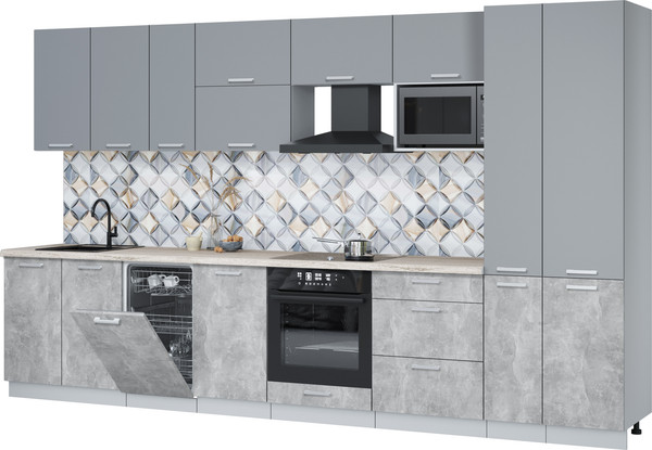 Кухонный гарнитур Интерлиния Мила Лайт 3.6-ПМ4  - фото