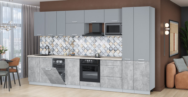 Кухонный гарнитур Интерлиния Мила Лайт 3.6-ПМ4 