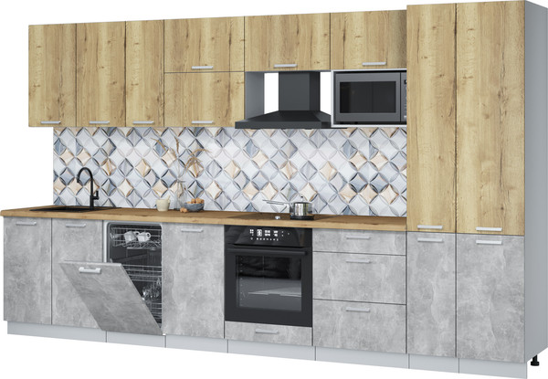 Кухонный гарнитур Интерлиния Мила Лайт 3.6-ПМ4  - фото