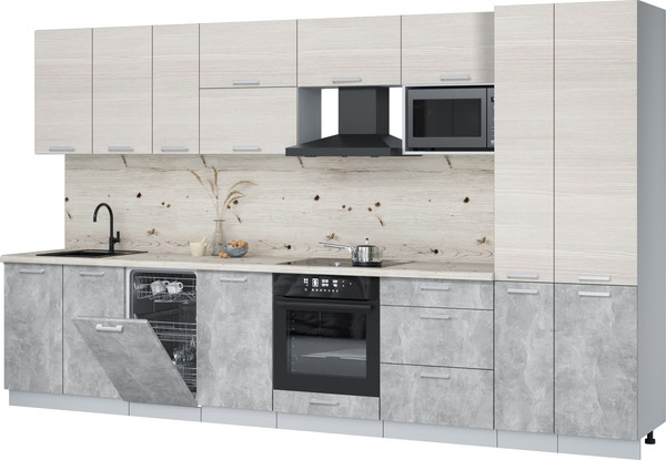 Кухонный гарнитур Интерлиния Мила Лайт 3.6-ПМ4  - фото