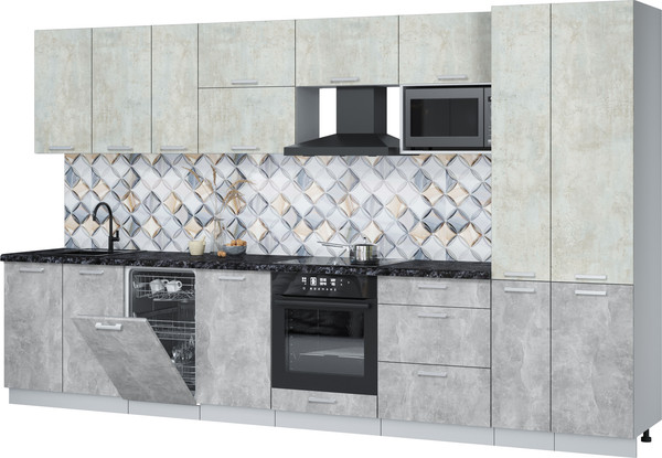 Кухонный гарнитур Интерлиния Мила Лайт 3.6-ПМ4  - фото