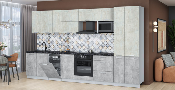 Кухонный гарнитур Интерлиния Мила Лайт 3.6-ПМ4 