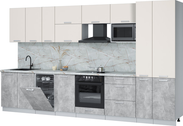 Кухонный гарнитур Интерлиния Мила Лайт 3.6-ПМ4  - фото