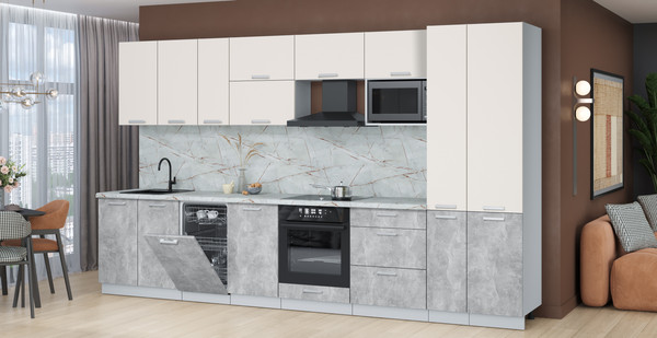 Кухонный гарнитур Интерлиния Мила Лайт 3.6-ПМ4 