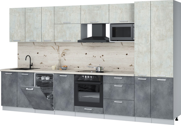 Кухонный гарнитур Интерлиния Мила Лайт 3.6-ПМ4  - фото