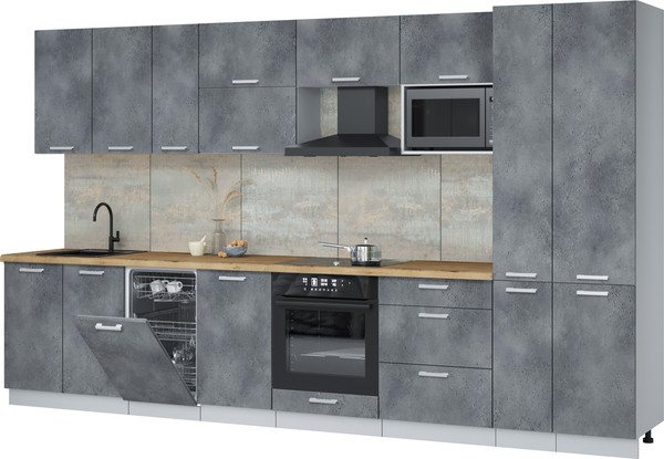 Кухонный гарнитур Интерлиния Мила Лайт 3.6-ПМ4  - фото