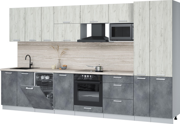 Кухонный гарнитур Интерлиния Мила Лайт 3.6-ПМ4  - фото