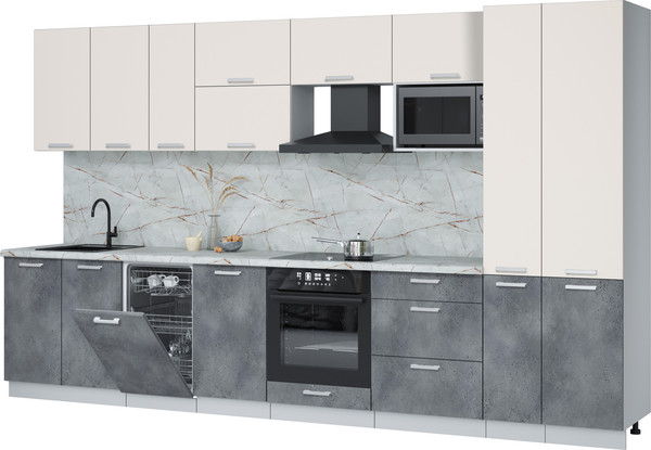 Кухонный гарнитур Интерлиния Мила Лайт 3.6-ПМ4  - фото