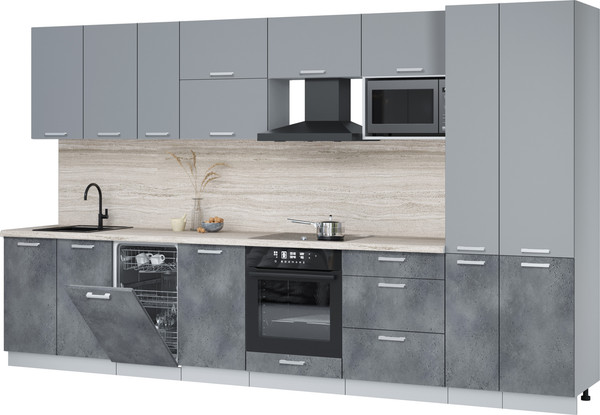 Кухонный гарнитур Интерлиния Мила Лайт 3.6-ПМ4 - фото