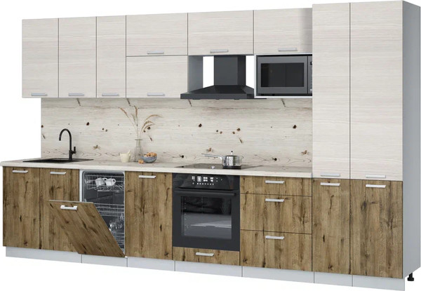 Кухонный гарнитур Интерлиния Мила Лайт 3.6-ПМ4  - фото