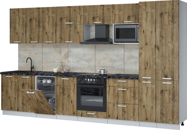 Кухонный гарнитур Интерлиния Мила Лайт 3.6-ПМ4 - фото