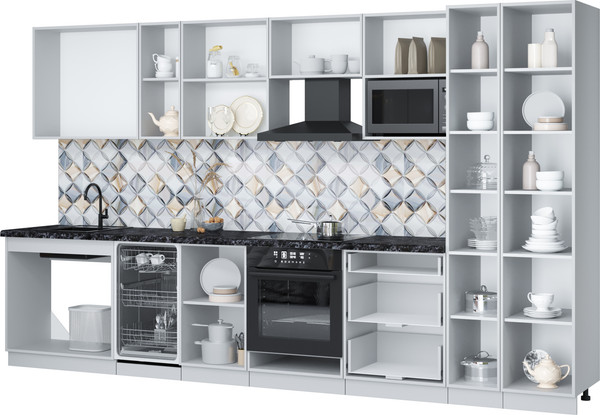 Кухонный гарнитур Интерлиния Мила Лайт 3.6-ПМ4