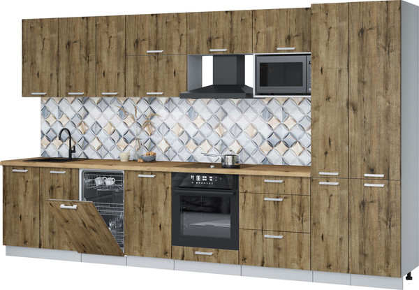 Кухонный гарнитур Интерлиния Мила Лайт 3.6-ПМ4  - фото