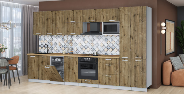 Кухонный гарнитур Интерлиния Мила Лайт 3.6-ПМ4 