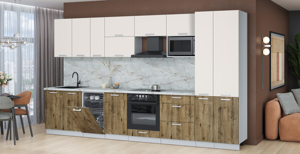 Кухонный гарнитур Интерлиния Мила Лайт 3.6-ПМ4 