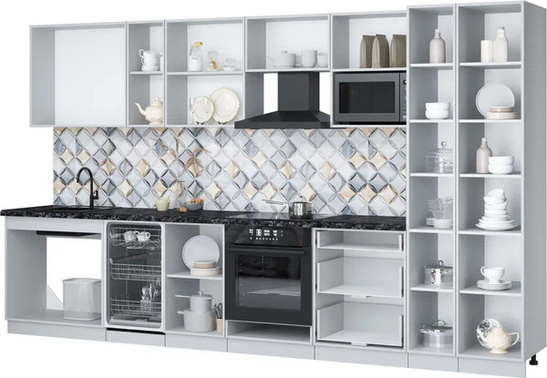 Кухонный гарнитур Интерлиния Мила Лайт 3.6-ПМ4 