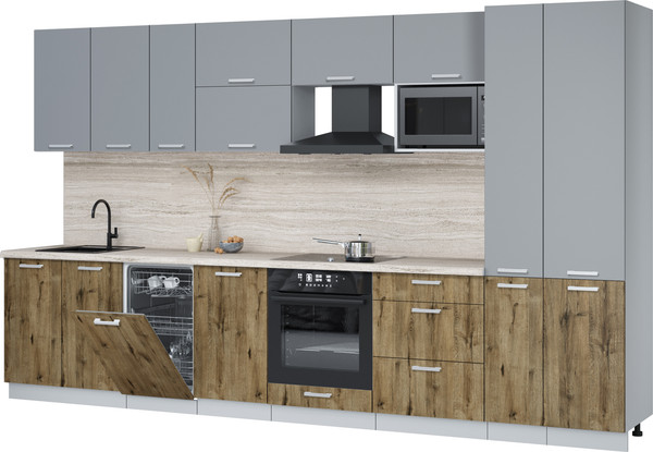 Кухонный гарнитур Интерлиния Мила Лайт 3.6-ПМ4  - фото