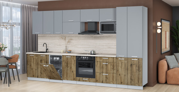 Кухонный гарнитур Интерлиния Мила Лайт 3.6-ПМ4 