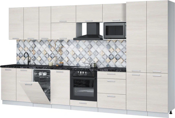 Кухонный гарнитур Интерлиния Мила Лайт 3.7-ПМ4  - фото